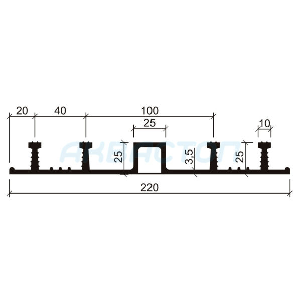 Гидрошпонка-Аквастоп-ДО-22025-425-EPDM